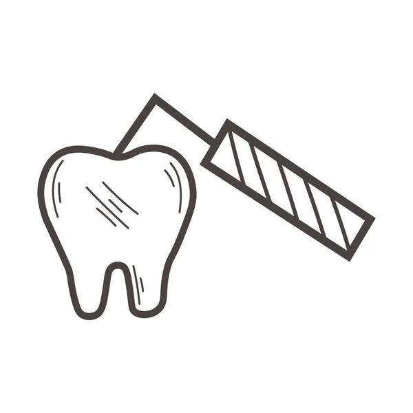Заполнение Зубов Белом Фоне — стоковый вектор