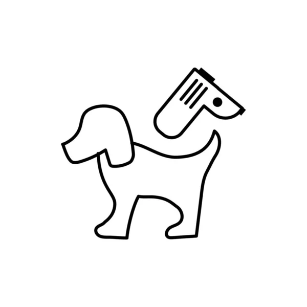Trocknen Von Hundehaaren Auf Weißem Hintergrund — Stockvektor