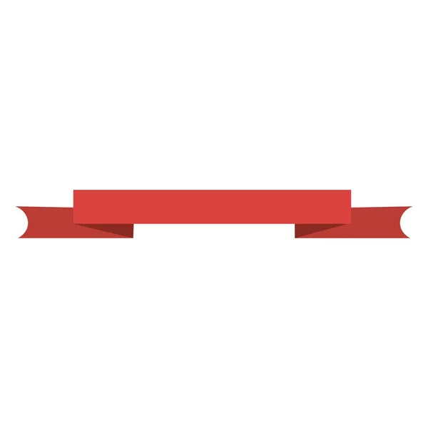 Порожня Червона Стрічка Білому Тлі — стоковий вектор