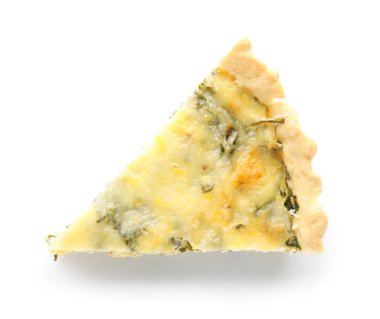 Beyaz arka planda izole edilmiş lezzetli kiş.