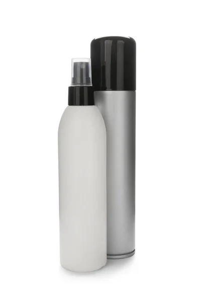 Bouteilles Sprays Capillaires Sur Fond Blanc — Photo