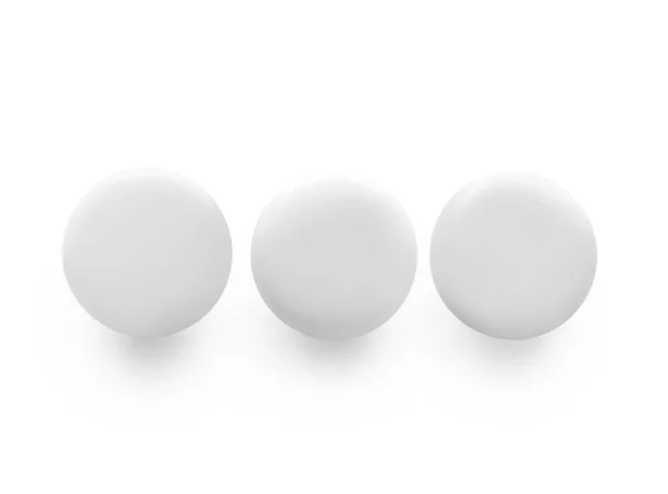Distintivi Vuoti Isolati Sfondo Bianco — Foto Stock