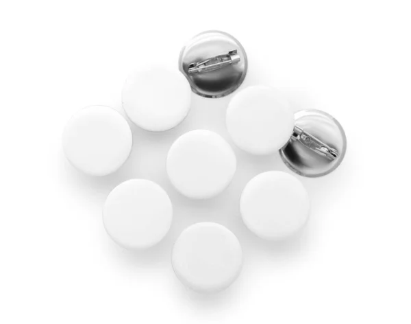 Blank Badges Isolated White Background — Stock Photo, Image