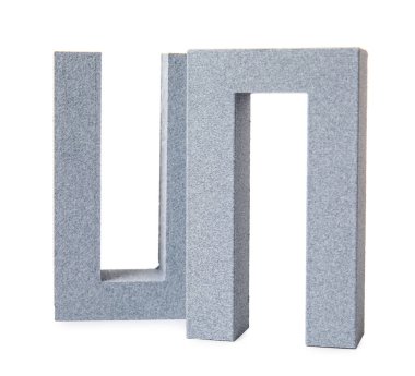 Dekoratif podyumlar beyaz arkaplanda izole edildi