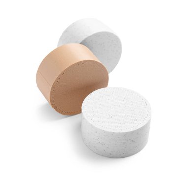 Dekoratif podyumlar beyaz arkaplanda izole edildi