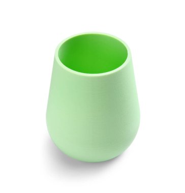 Dekoratif alçı vazo beyaz arkaplanda izole