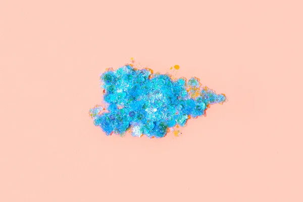 Blå Glitter Stroke Rosa Bakgrund — Stockfoto