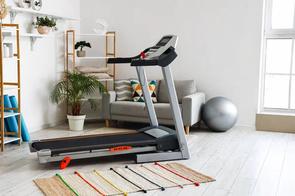 Modern Treadmill Interior Living Room — Stock Photo, Image