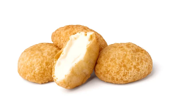Delicioso Choux Pastelaria Fundo Branco — Fotografia de Stock