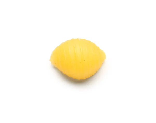 Rauwe Conchiglie Pasta Geïsoleerd Witte Achtergrond — Stockfoto