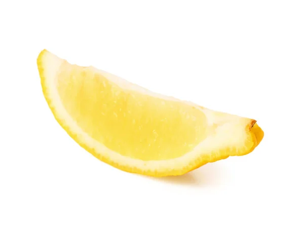 Шматочок Свіжого Лимона Білому Тлі — стокове фото