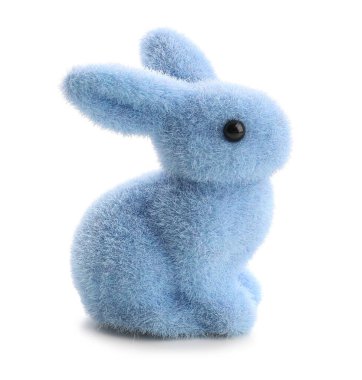 Beyaz arka planda izole sevimli Paskalya tavşan