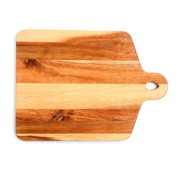 Boş mutfak tahtası beyaz arkaplanda izole edildi