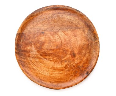 Boş tahta plaka beyaz arkaplanda izole edildi