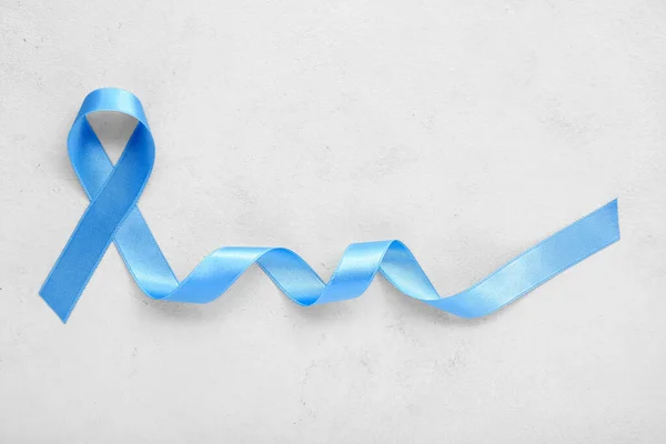 Fita Consciência Azul Fundo Branco Conceito Diabetes — Fotografia de Stock