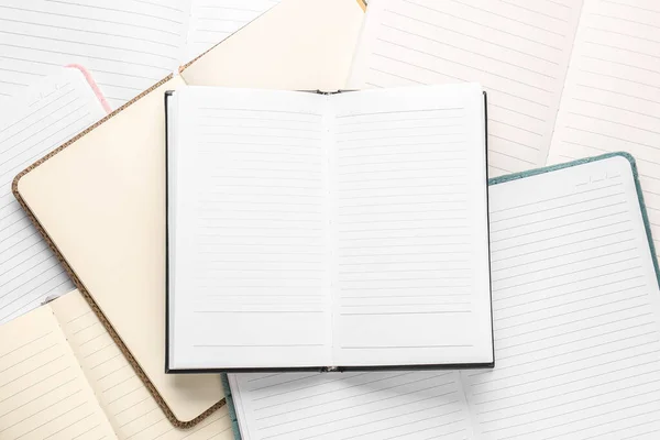 Many Open Notebooks Background — Stock Photo, Image