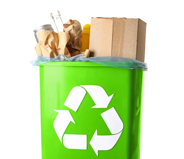 쓰레기와 재활용 배경에 분리되어 쓰레기 — 스톡 사진
