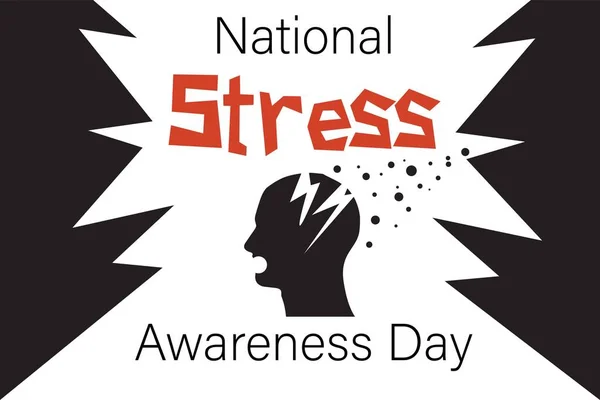 stock vector Poster for National Stress Awareness Day