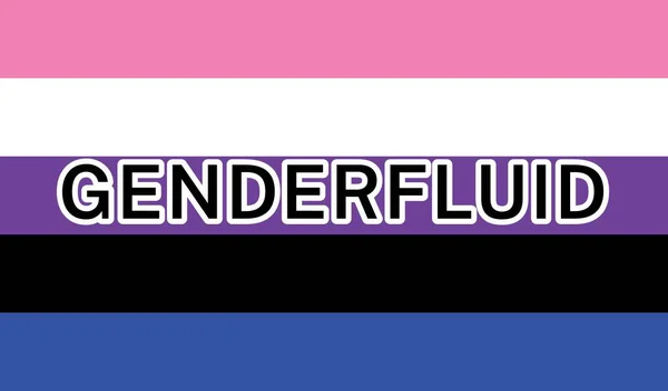 Vista Bandera Internacional Orgullo Genderfluid — Vector de stock
