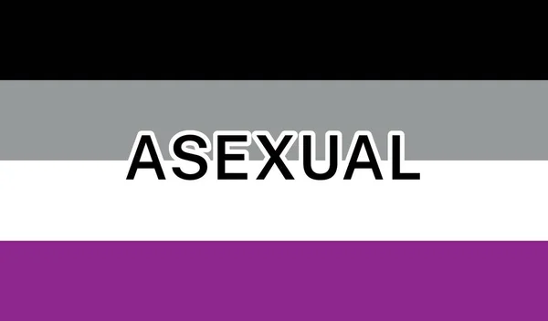 Vista Bandera Internacional Del Orgullo Asexual — Vector de stock