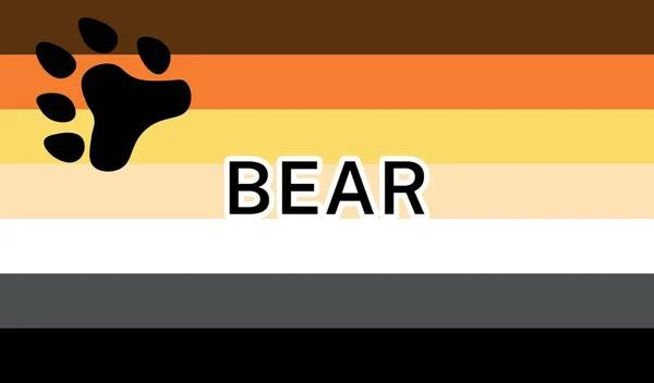 Homosexuella Björnbrödraskapet Pride Flag — Stock vektor