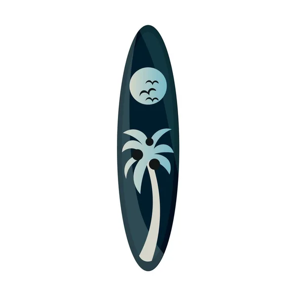 Kreatywna Deska Surfingowa Białym Tle — Wektor stockowy