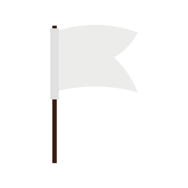 Wellige Flagge Auf Weißem Hintergrund — Stockvektor