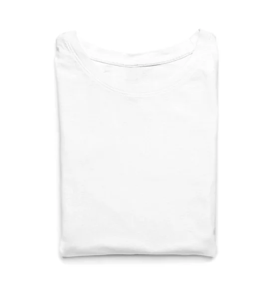 Składana Stylowa Koszulka Białym Tle — Zdjęcie stockowe