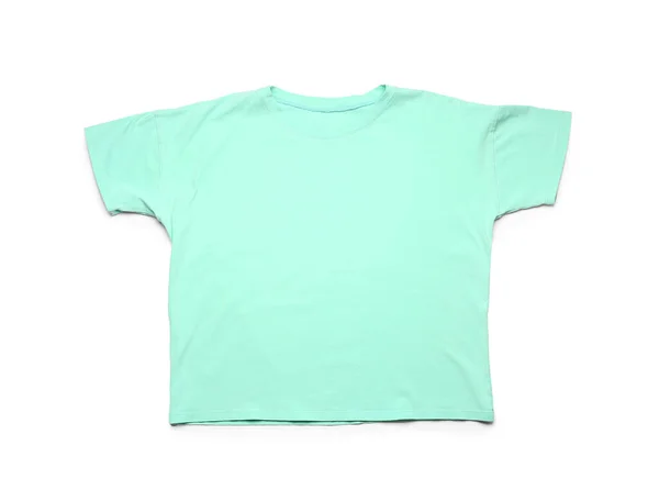 Shirt Bleu Élégant Sur Fond Blanc — Photo