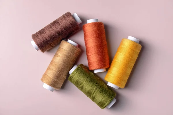 Different Sewing Threads Color Background — Stock Photo, Image