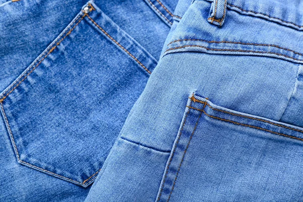 Jeans Blu Come Sfondo Primo Piano — Foto Stock
