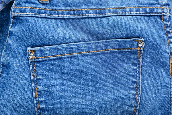 Blå Jeans Som Bakgrund Närbild — Stockfoto