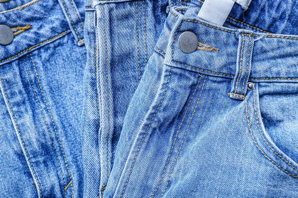 Blå Jeans Som Bakgrund Närbild — Stockfoto