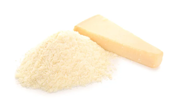 Tasty Parmesan Cheese White Background — Stock Photo, Image