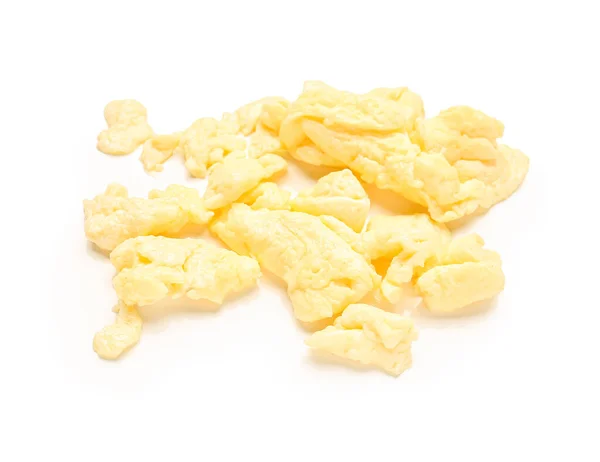 Tasty Scrambled Eggs White Background — Stock Photo, Image