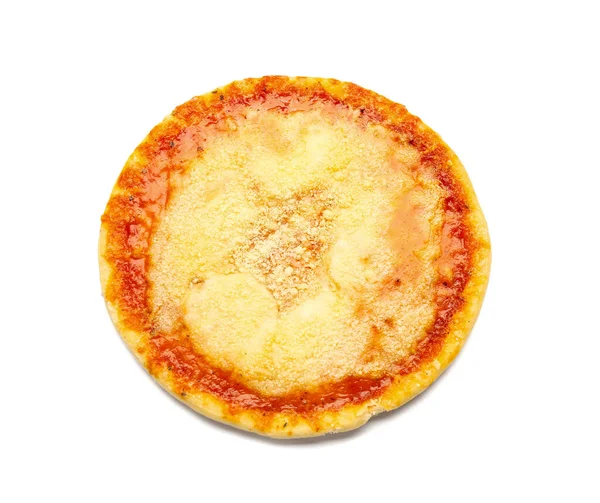 Smaczna Pizza Serem Parmezanowym Białym Tle — Zdjęcie stockowe