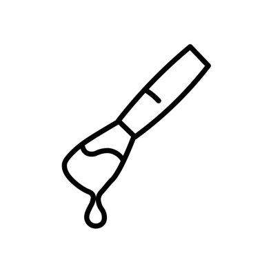 beyaz arkaplanda boya ile fırça