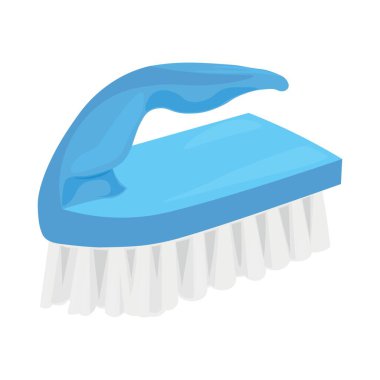 Beyaz arkaplanda ev temizliği için fırça