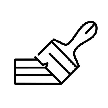 beyaz arkaplanda boya ile fırça