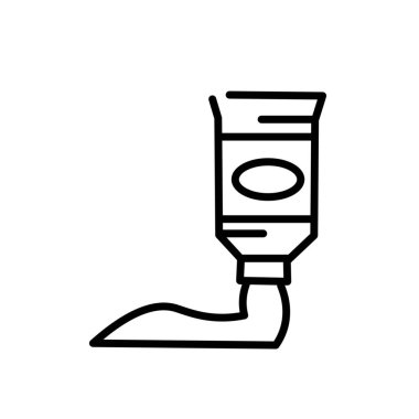 Beyaz arka planda boya tüpü