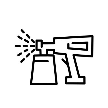 Beyaz arka planda boya için sprey tabanca