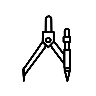 Beyaz arkaplanda daireler çizmek için pusula