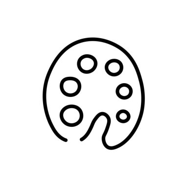 Beyaz arkaplanda sanatçı paleti