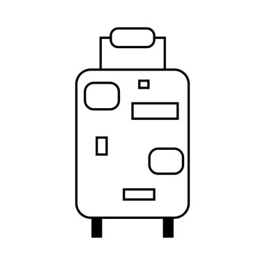 Beyaz arka planda gezgin bavulu.