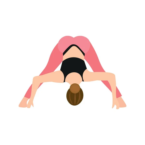 Frau Macht Yoga Auf Weißem Hintergrund — Stockvektor