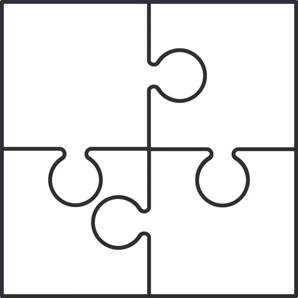 Weiße Puzzleteile Als Hintergrund — Stockvektor