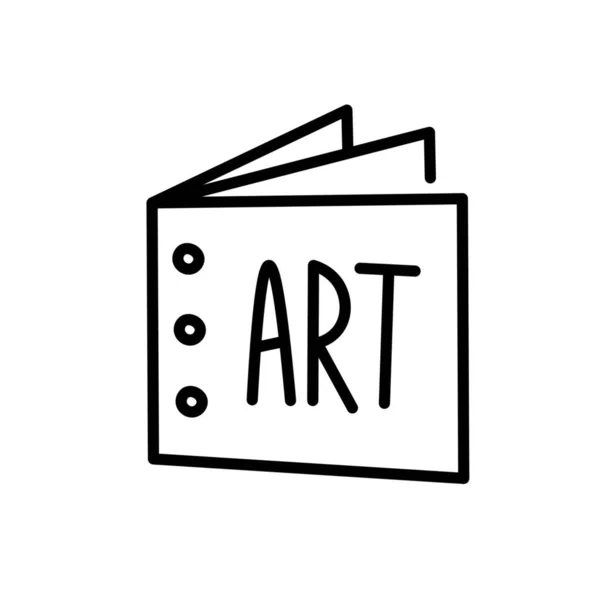 Artist Schetsboek Witte Achtergrond — Stockvector