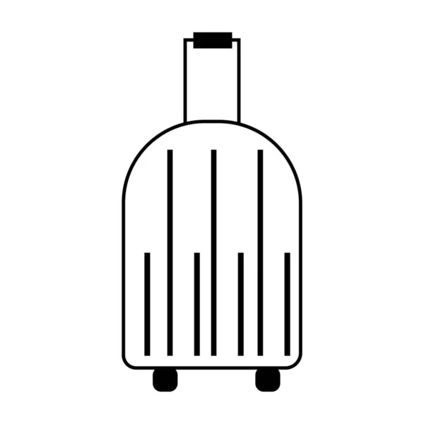 Traveler Suitcase White Background — Stock vektor