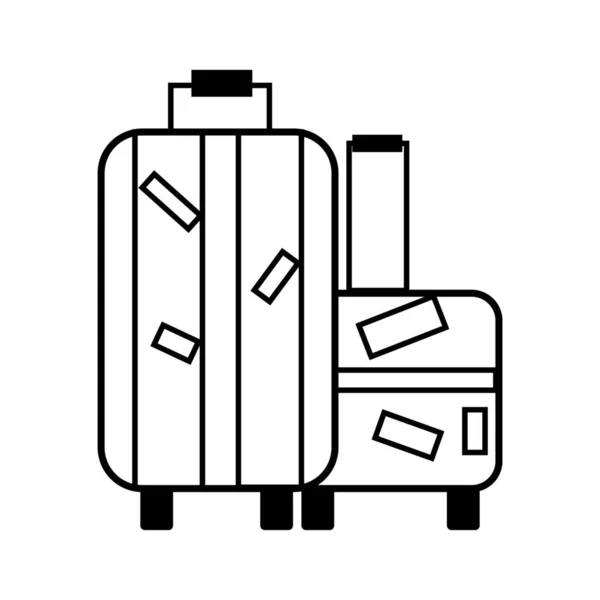 Reisekoffer Auf Weißem Hintergrund — Stockvektor
