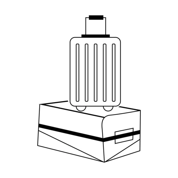 Reisekoffer Auf Weißem Hintergrund — Stockvektor